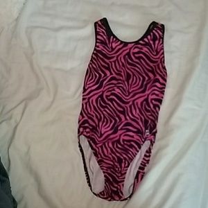 Hot Pink Zebra Striped Leotard